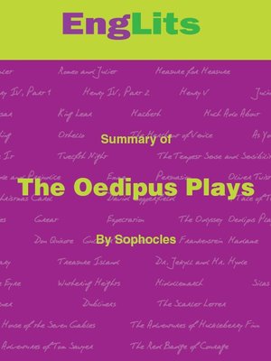 cover image of EngLits: the Oedipus Plays